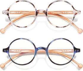 -us 445018694675 Round Reading Glasses Women Men Blue Light Blocking Circular Readers Unisex Ultr