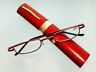 00735 Cenpac Reading Glassesthin Reader Red Compact Readers Women Tube Hard
