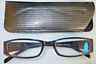 024021443226 Magnivision Rectangular Frame Mens Reading Glasses Silver Case