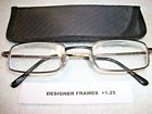 024021790863 Foster Grant Thatcher Mens Reading Glasses Gunmetal Frame