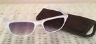 R2020 1.50 Nwot Womens Sunglasses Dg Case Reading White Clear Soft Sunreaders