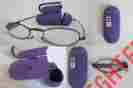 1011534-150 Folding Reading Glasses Foster Grant 1.50 Gwendolyn Purple Hard Case W Mirror 031568648052