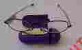 1011834 Gwendolyn Foster Grant Purple Folding Reading Glasses With Mirror Case 2.00 Nwt 031568648519