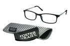 1016282 Foster Grant Ereader Computer Reading Glasses Mens Kramer Black Reduces
