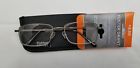1017666-250 Foster Grant Titanium Reading Glasses With Case Gunmetal 887661252845