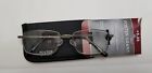 1017666-325 Foster Grant Titanium Reading Glasses With Case Gunmetal 887661252869
