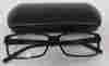 14-140 1005 Robert Mitchel Visionworks Rm Bk 15 Black Glasses With Hard Case