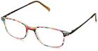 2179100 Peepers Line Leader Square Reading Glasses Orange Multi 070747217917