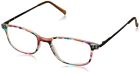 2179175 Peepers Line Leader Square Reading Glasses Orange Multi 070747217948