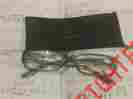 224-692 Rectangle Joy Mangano Shades Readers Optical Frame Graphite Gray Free Ship