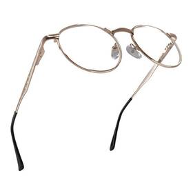 2seelife 738771146428 Gold Metal Rim Reading Glasses Men And Women To Look Modern With Clear Vision -