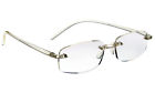 Ce403 3.00 3 Reading Eyed Rimless Unisex Glasses Computer Clear