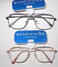 35.98 Aviator Magnivision Frame Reading Glasses Gold Gun Aero 2 Pair 3.25 Msrp