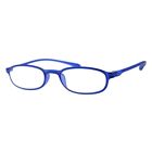 39021-blu Aj Morgan Readers Reading Glasses Thin Rectangular Blue Eyewear Swell