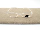 39021-cry Aj Morgan Readers Reading Glasses Thin Rectangular Matte Crystal Eyewear