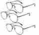 3pk-er6001-br Eye-zoom 3pk Brown Metal Frame Aviator Reading Glasses W Spring Hinge Readers