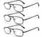3pk-er6003-bk Eye-zoom 3pk Black Metal Frame Readers Spring Hinge Magnifying Reading Glasses