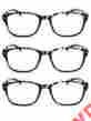 3pk-erc3016-rd-tr Eye-zoom 3pk Red And Black Tortoise Readers Fashion Designer Spring Hinge Reading Glasses