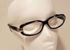 4124 Foster Grant Black Silver Eyeglasses