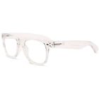 4331210774 Vision World Eyewear White Frames Clear Wayfarer Style 747906086409