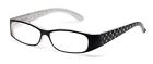 4331277011 Specs Black Reading Glasses Magnification Quilted Crystal Design 732066340010
