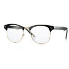 4331559737 Azorb Fake Nerd Glasses Clubmaster Clear Lens Frame 716866591476