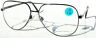 4611c Since Vintage Aviator Metal Double Bridge Reading Glasses Black De