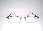 4689 Optics Vintage Small Rectangle Metal Reading Glasses Antique Gunmetal De