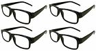 4blkpl3.75 Glasses Reading Pair Black Plastic Frame Wholesale Lot Reader