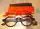 5055130085309 Montana 2 Pair Auth Vintage Round Reading Glasses Readers Black Red 1.00