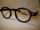 5055130085323 Montana Auth Vintage Designer Preppy Round Reading Glasses Readers Black 2.00
