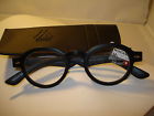 5055130085354 Montana Auth Vintage Designer Preppy Round Reading Glasses Readers Black 3.50