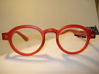 5055130085552 Montana Auth Vintage Designer Preppy Round Reading Glasses Readers Red 1.50