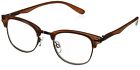 53749 Morgan Joey Rectangular Reading Glasses Brown New