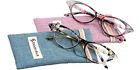 6-27-244-redye-175 Soolala Womens Fashion Designer Rhinestone Cat Eye Magnifying Reading Glasses