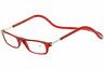 663408151752 Clic Adjustable Front Connect Reader Strength Red Frame
