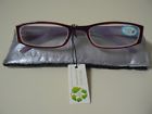 70715302 Icu Eyewear Rectangular With Rhinestone Red Reading Glasses Case