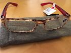 707470341182 Peepers Reading Glasses Nwt Mocha Almond Chip Red