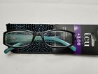 71665408t Icu Eyewear Reading Glasses Black Turquoise Soft Case 078041072744