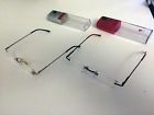 750614049574 Eyemagine Pair Unisex Lightweight Clear Rimless Reading Glasses
