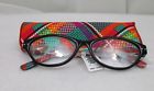 886003447932 Vera Bradley Adalynn Reading Glasses Rumba Grid Pattern
