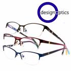 887661105445 Design Optics New Ladies Reading Glasses Burgundy Navy 887661105455