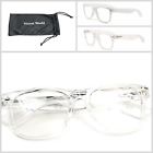 979789 Vision World Eyewear Reading Glasses White Clear Lightweight Pair