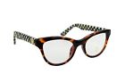 99013-004 Reading Glasses Leno Courtly Check Tortoise New White Case