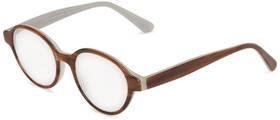 A.j. Morgan 787039143433 Clean Round Reading Glasses Brown Stripe 46 Mm 1