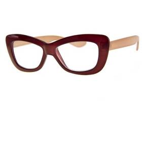 R.am.53592.rd A.j. Morgan Clearance Crushed Cat Eye Readers With Pouch Burgundy Cream