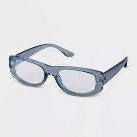 A New Day 919057800671 Womens Cateye Blue Light Filtering Glasses With Soft Case