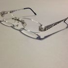 A20084 Brighton Ashbury Handmade Rimless Silver Frame Readers Mag 1.0