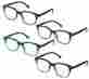 A265497 Tashon Ombre Readers Set 4 Trendy Rounded Frame Strength 3.5 New