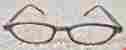 A471 Andrea Jovine Red Black Mottled Oval Reading Glasses 1.50 Strength Ts